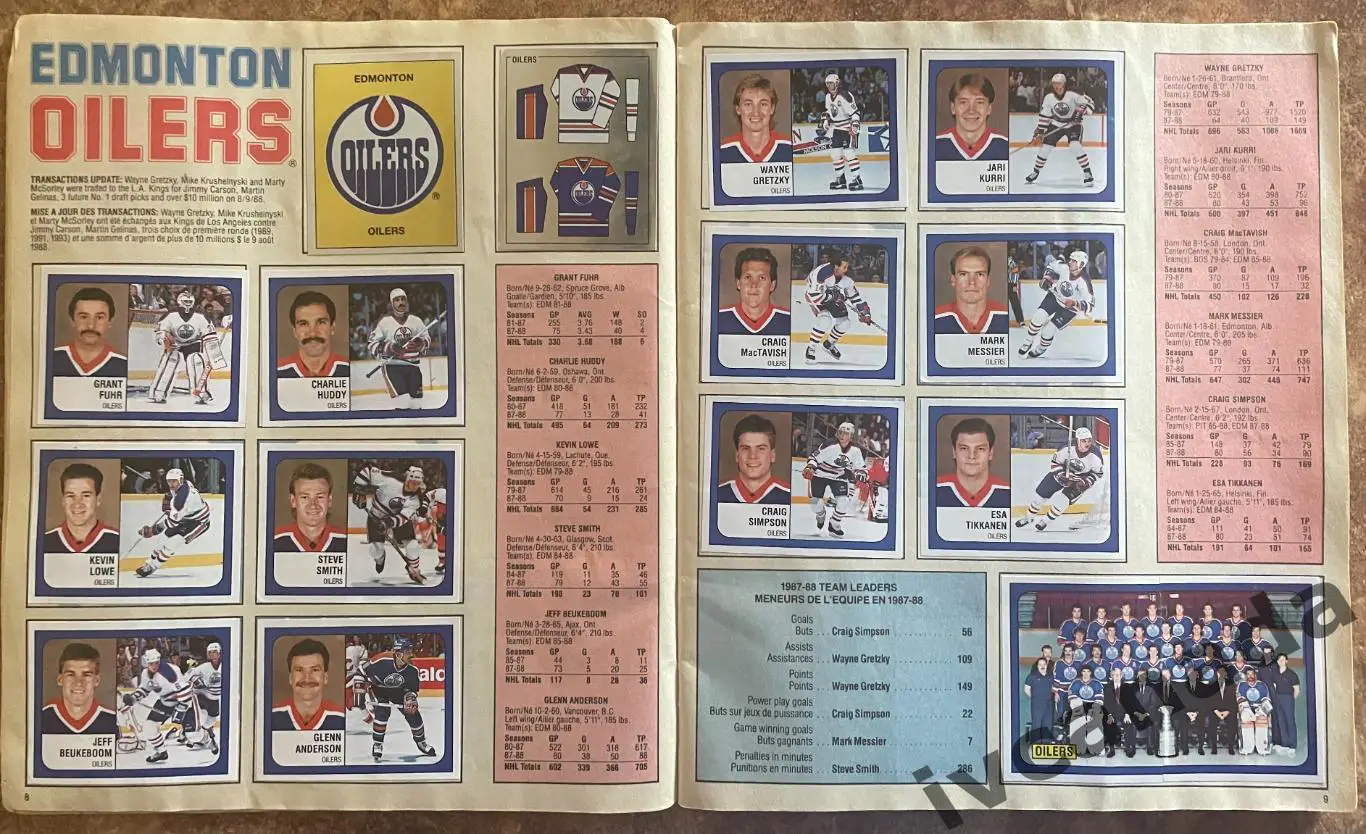 Альбом Панини НХЛ 1988-1989. Полностью заполненный. STICKER ALBUM NHL. PANINI 3