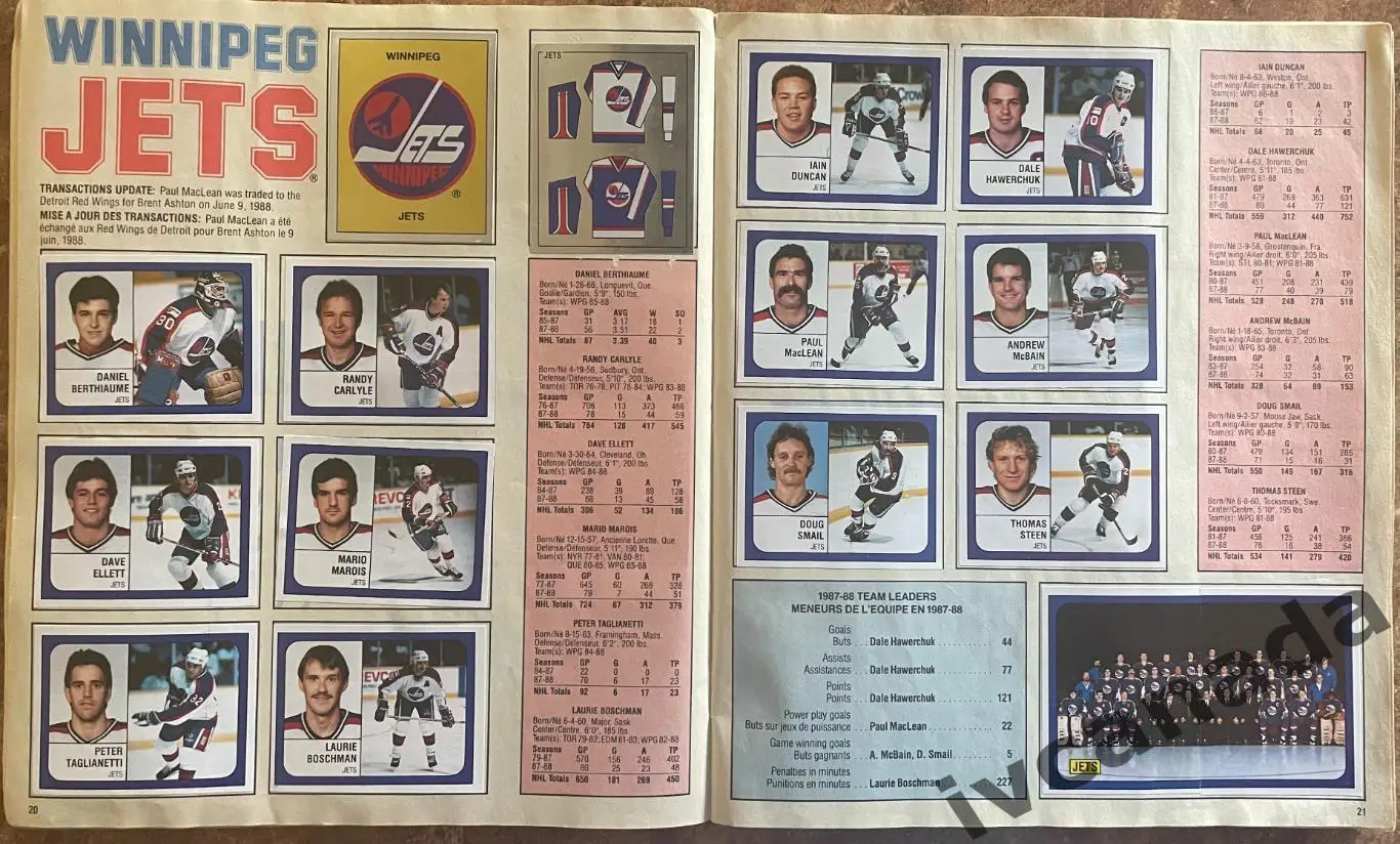 Альбом Панини НХЛ 1988-1989. Полностью заполненный. STICKER ALBUM NHL. PANINI 5