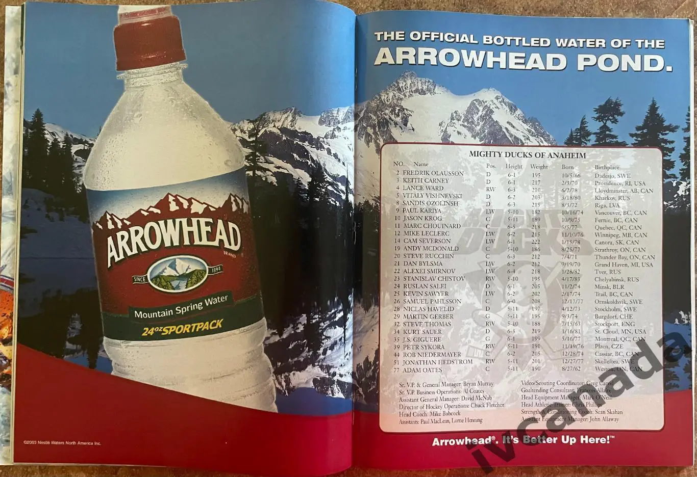 Финал Кубок Стэнли НХЛ Нью-Джерси Девилз - Анахайм Майти Дакс 2003 Stanley Cup 2