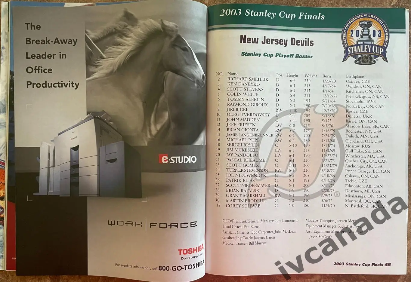 Финал Кубок Стэнли НХЛ Нью-Джерси Девилз - Анахайм Майти Дакс 2003 Stanley Cup 4