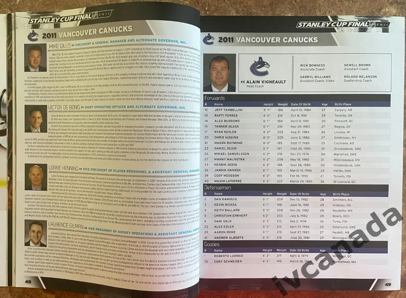 Финал Кубок Стэнли НХЛ Ванкувер Кэнакс - Бостон Брюинз 2011 Stanley Cup NHL 2