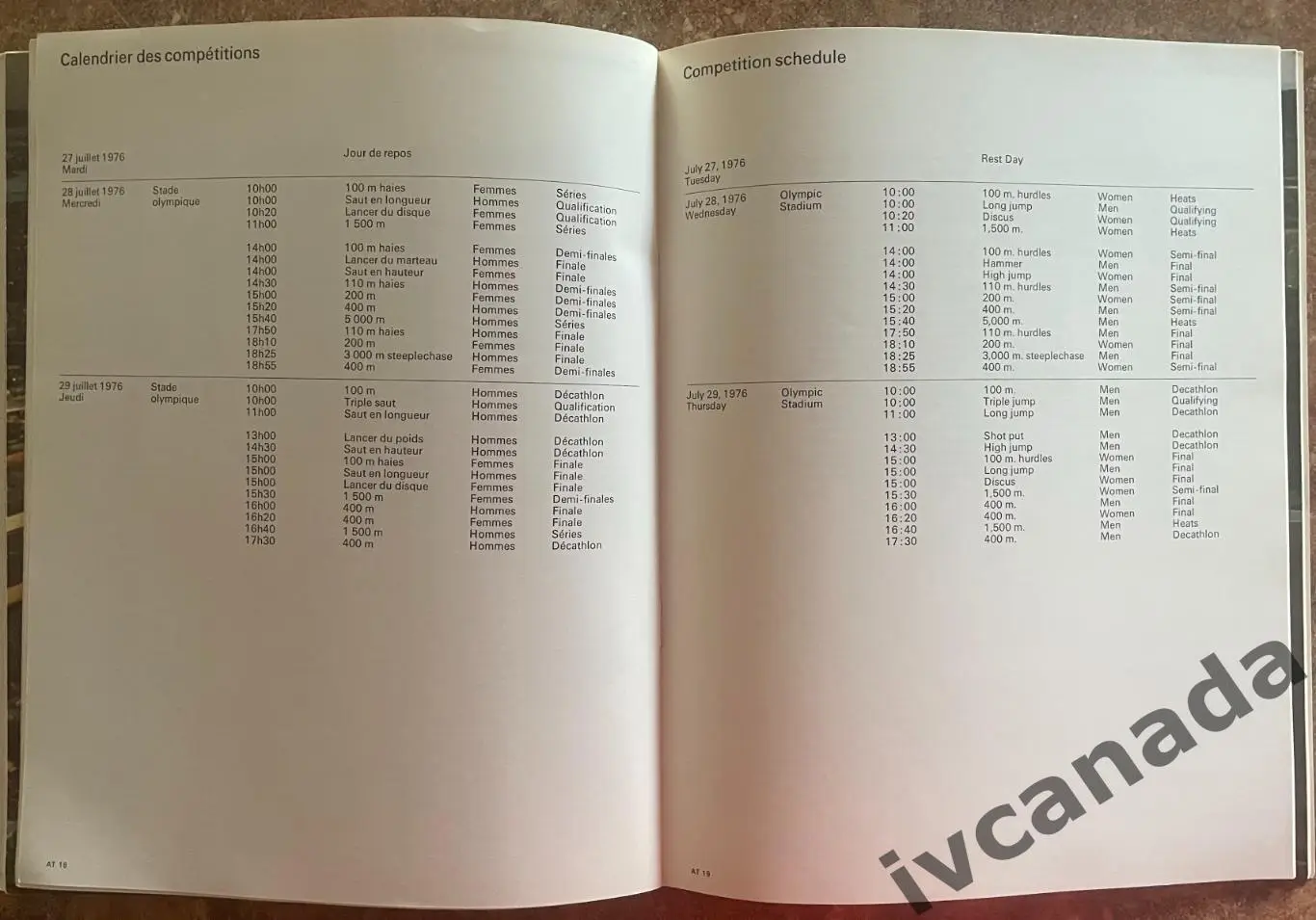 Олимпийские Игры 1976 Монреаль, Канада. Легкая атлетика 4