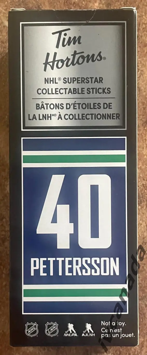 Хоккей ЭЛИАС ПЕТТЕРССОН PETTERSSON №40 набор с клюшкой Tim Hortons 2020-2021 NHL 3