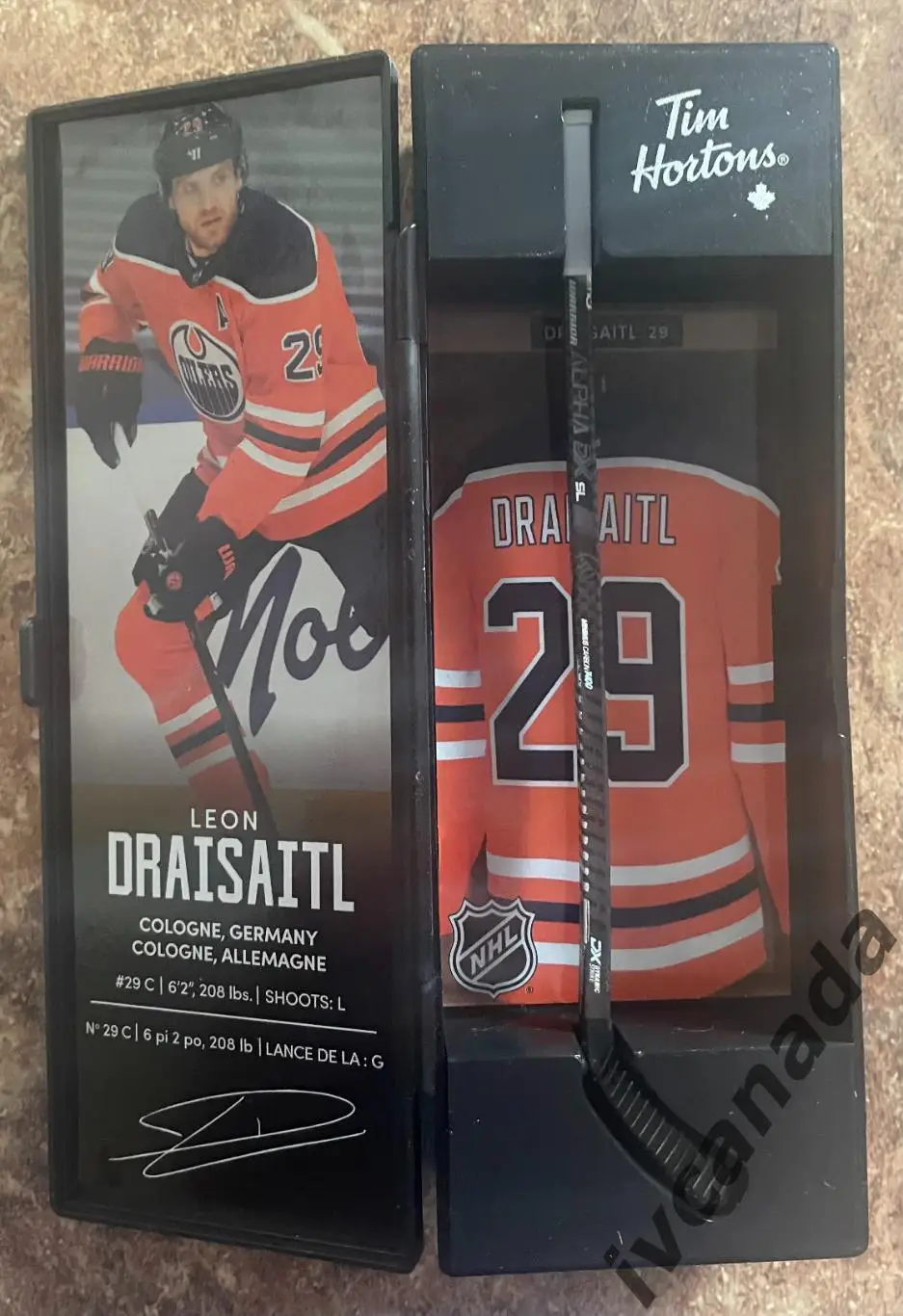 Хоккей ДРАЙЗАЕТЛЬ DRAISAITL №29 набор с клюшкой, Tim Hortons 2020-2021, NHL, NHL