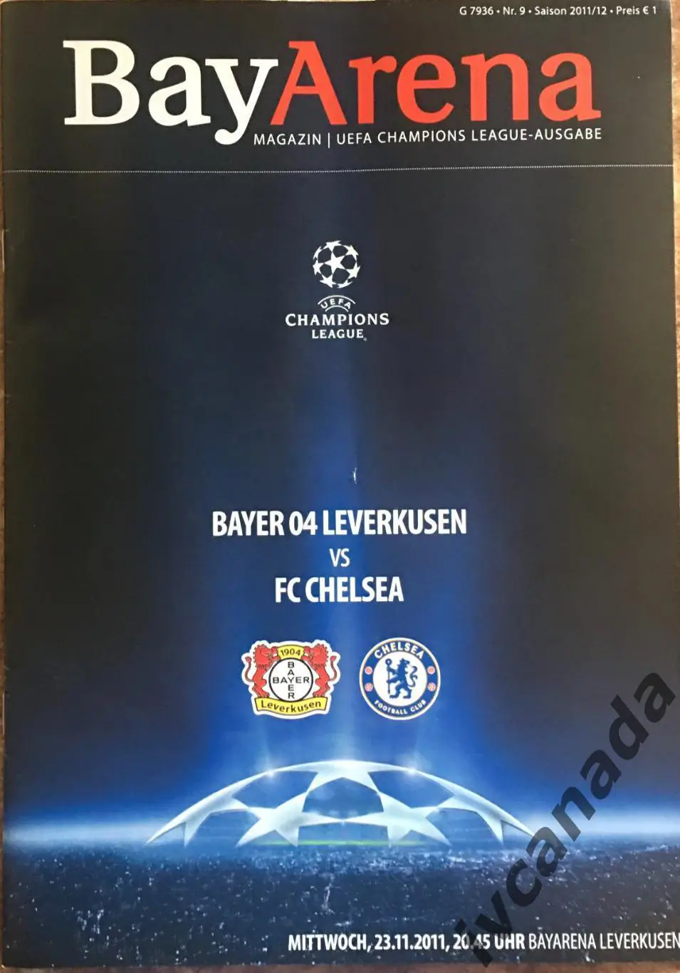 Байер 04 Леверкузен Германия - Челси Англия. 23 ноября 2011 года. Лига Чемпионов