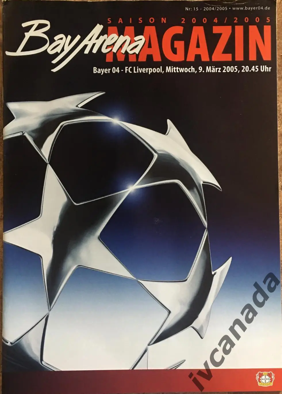 Байер 04 Леверкузен Германия - Ливерпуль Англия. 9 марта 2005 г. Лига Чемпионов