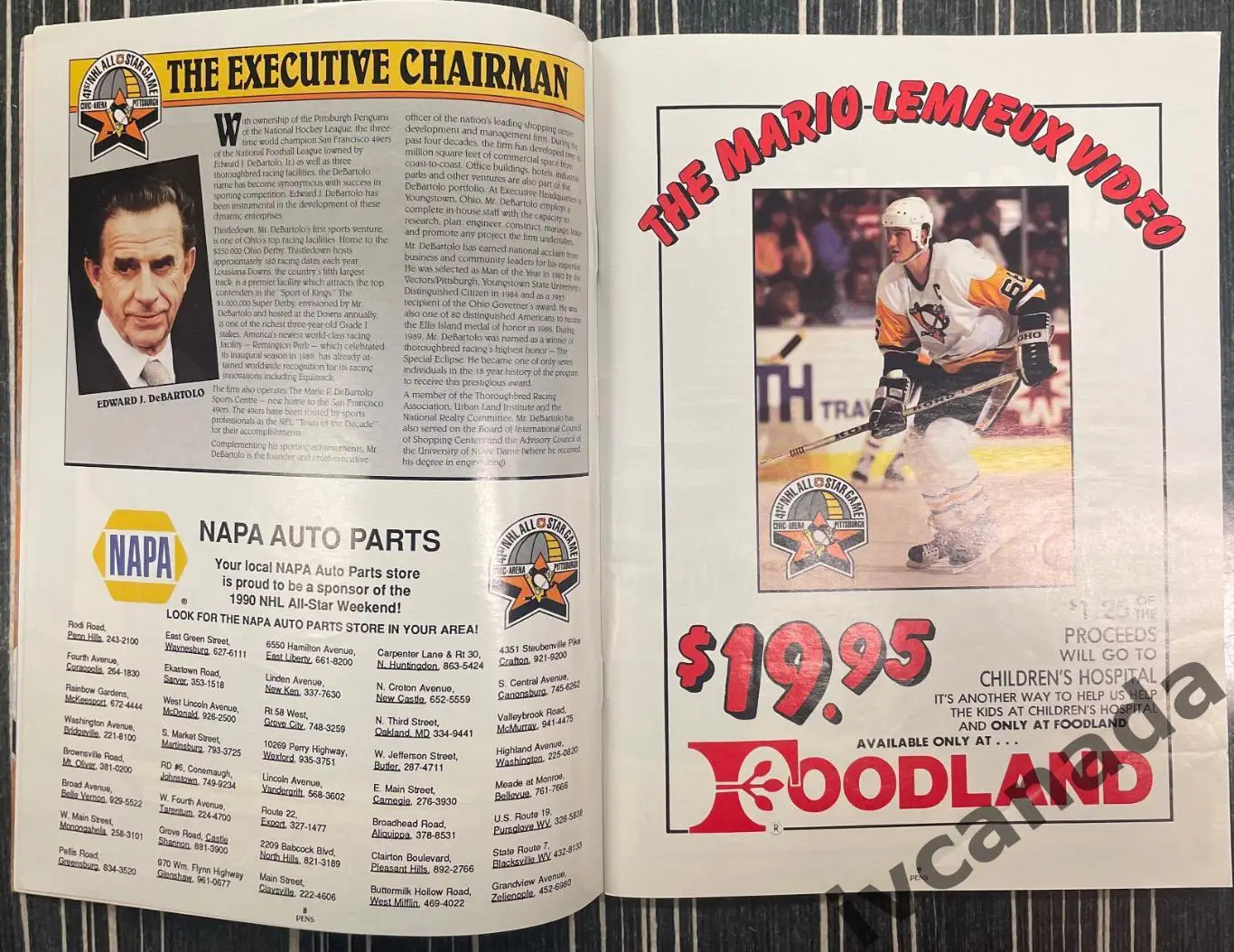 Питтсбург Пингвинз НХЛ Pittsburgh Penguins NHL - Динамо Москва 29 декабря 1989 г 5