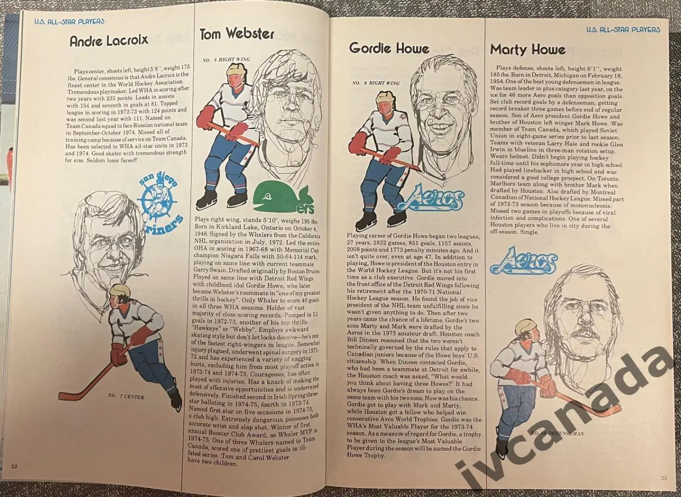 Матч всех звезд ВХА (ALL STAR GAME WHA) 13 января 1976 года. Кливленд, США. 3