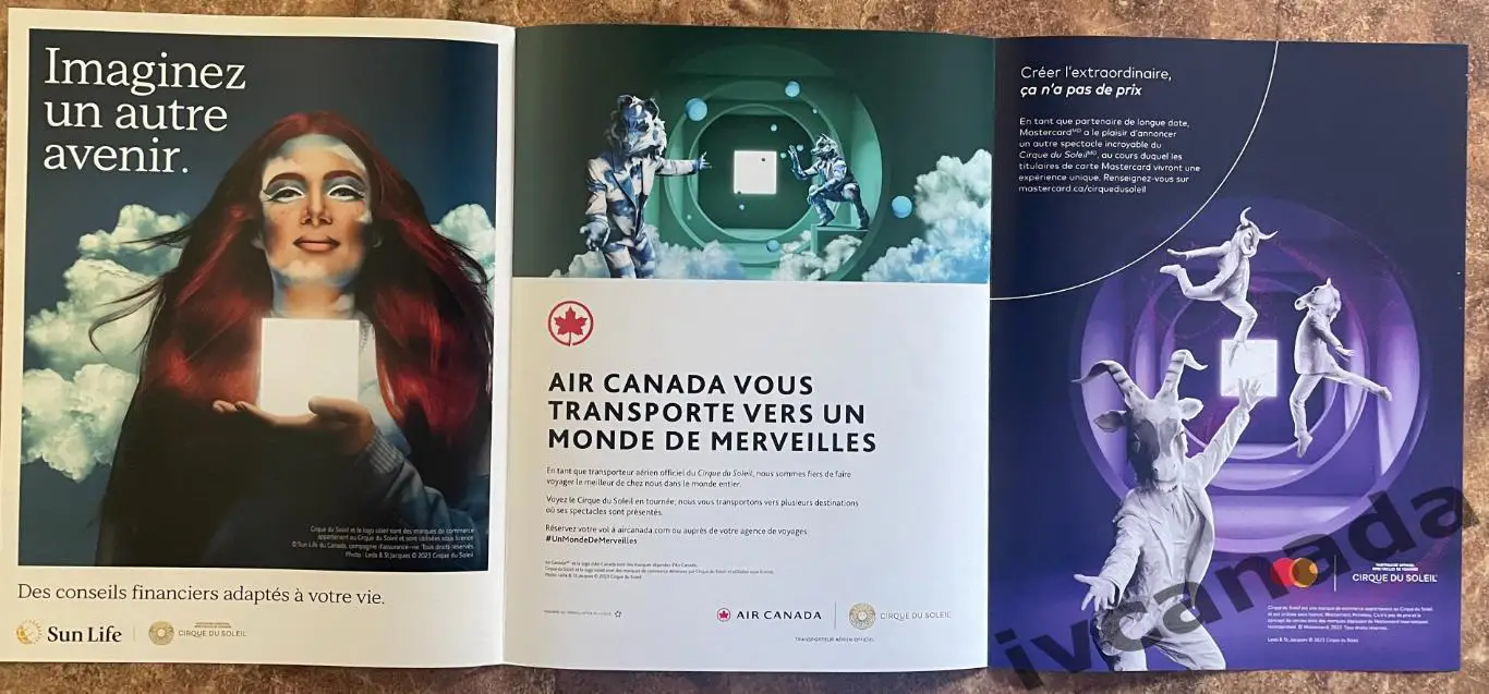 Программа Цирк дю солей. Cirque du Soleil. Шоу ECHO. Май 2023 года. Монреаль 1