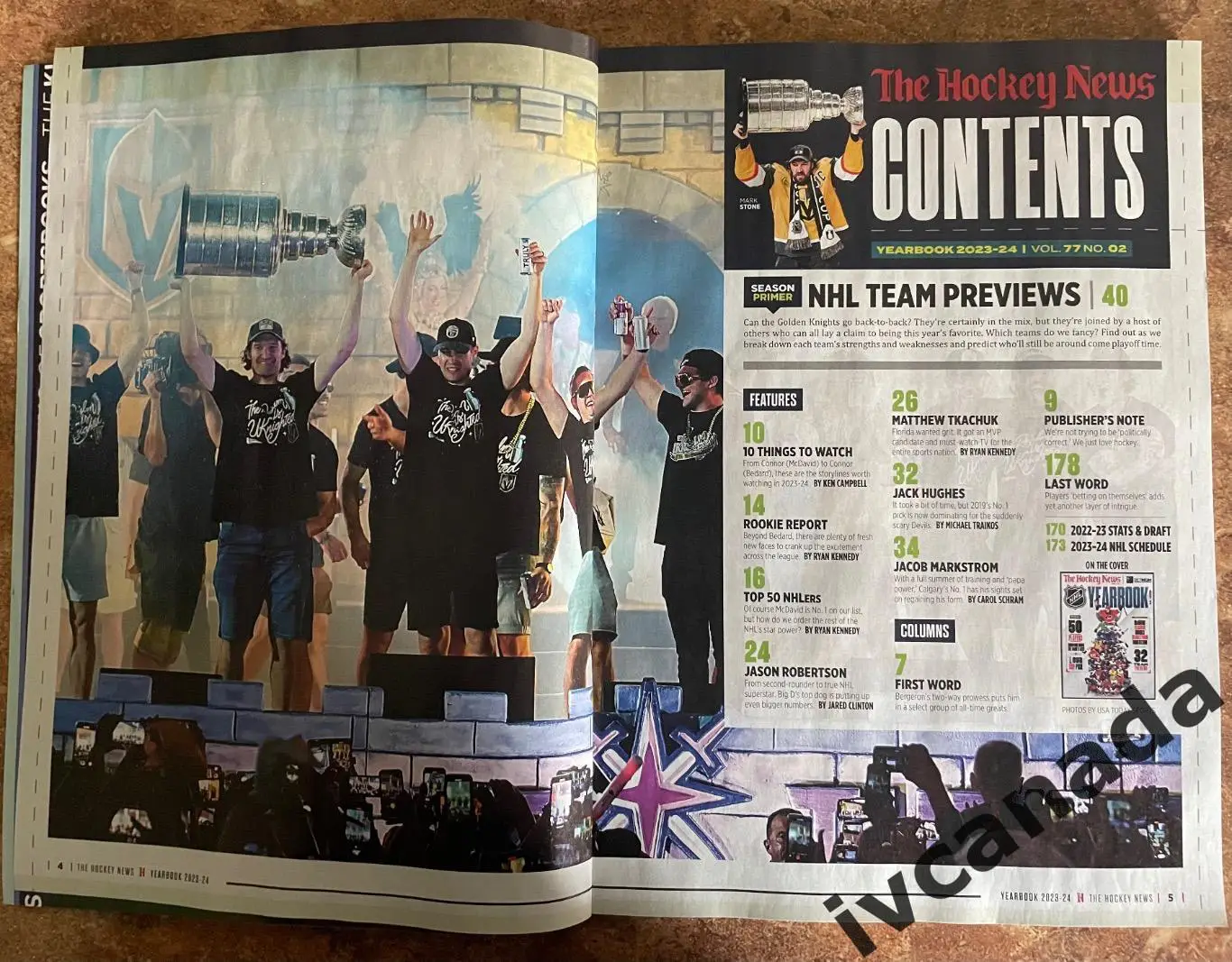 Ежегодник НХЛ 2023/2024.YEARBOOK NHL. The Hockey News Canada, Канада 1