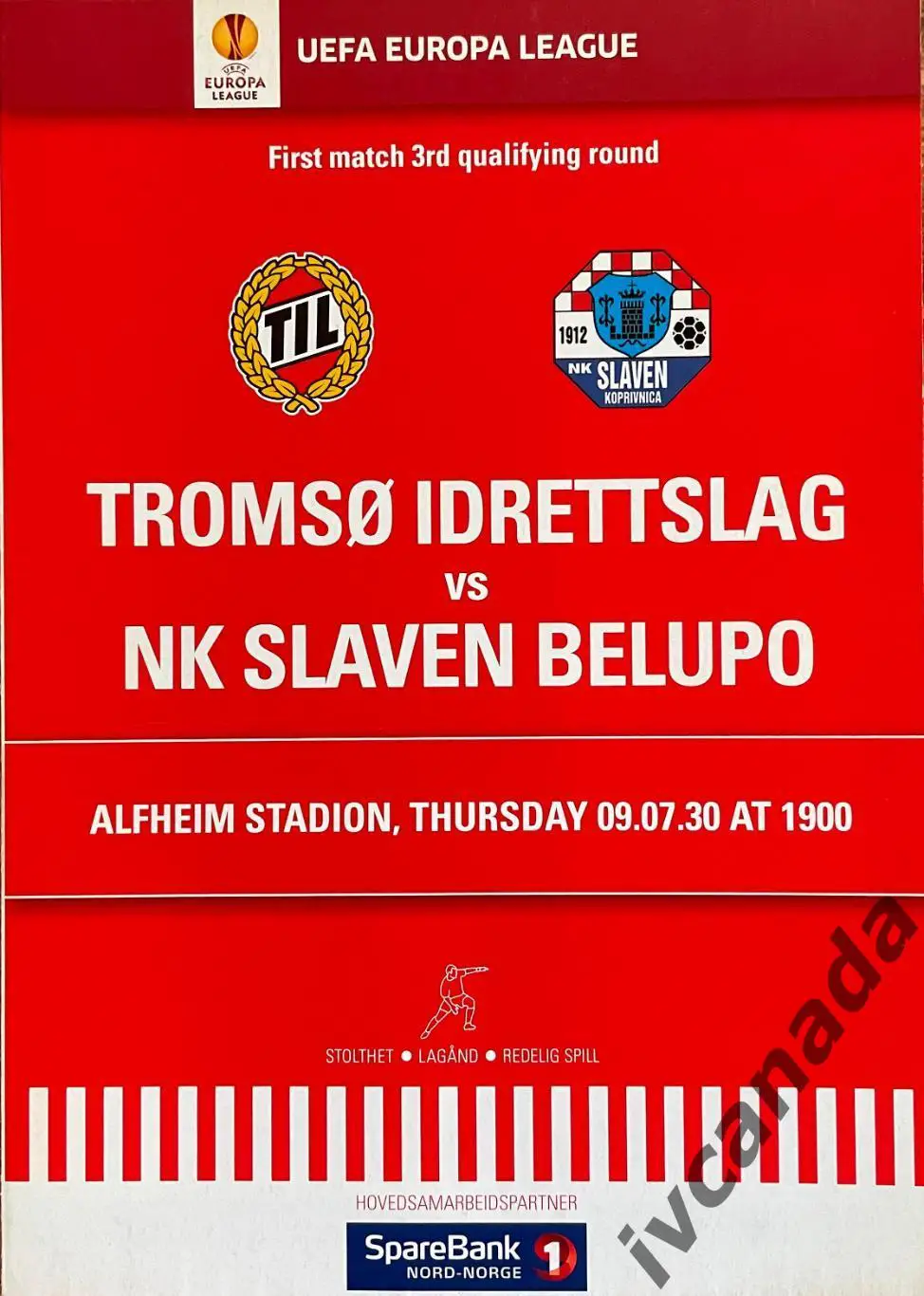 Тромсе Норвегия - Славен Белупо Хорватия. 30 июля 2009 года. Лига Европы
