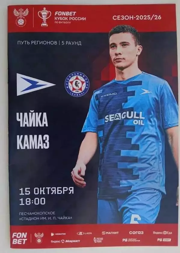 Чайка Песчанокопское - КАМАЗ Набережные Челны 15.10.2025 Кубок