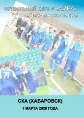 Чайка Песчанокопское - СКА Хабаровск 01.03.2026 авт.