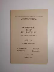 Атоммаш Волгодонск - Кяпаз Кировобад 1989