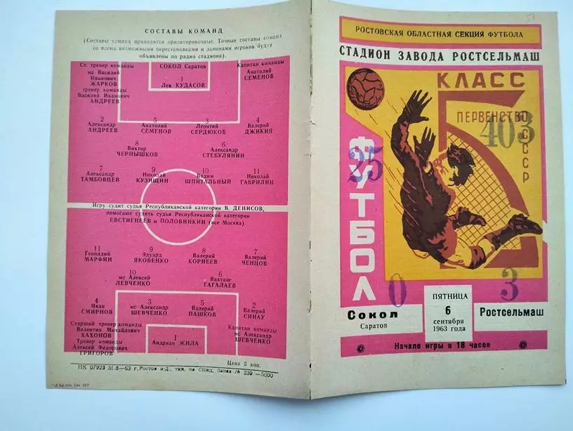 Ростсельмаш Ростов - Сокол Саратов 1963