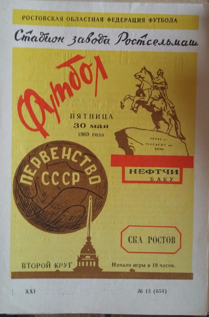 СКА Ростов - Нефтчи Баку 30.05.1969