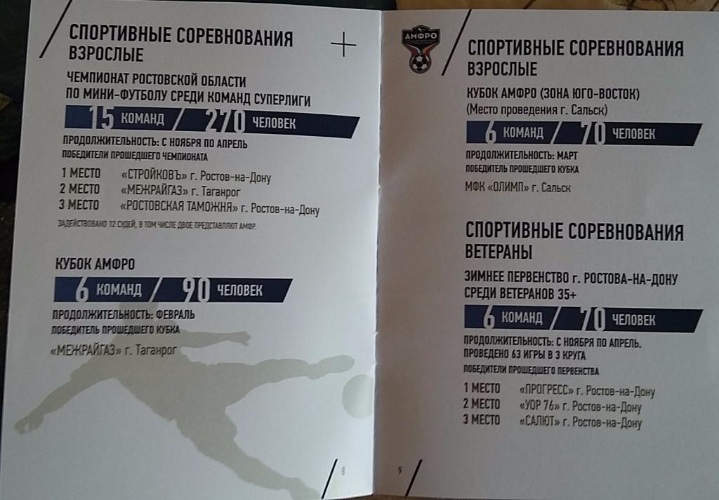 Ассоциация мини-футбола Ростовской области. Отчет за сезон 2016-17 2
