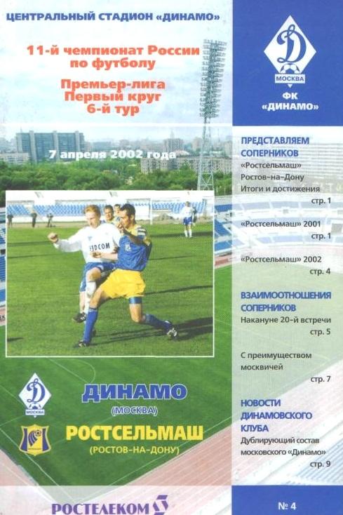 Динамо Москва - Ростсельмаш 2002