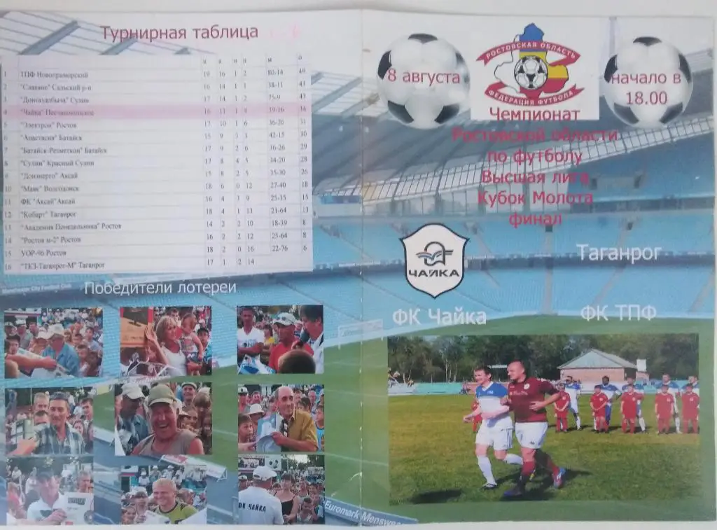 Чайка Песчанокопское - ТПФ Таганрог 2013 Финал Кубка Молота