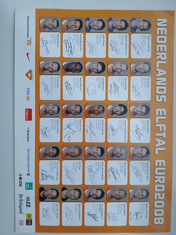 Nederlands elftal EURO-2008 сб.Голландии принт автографы