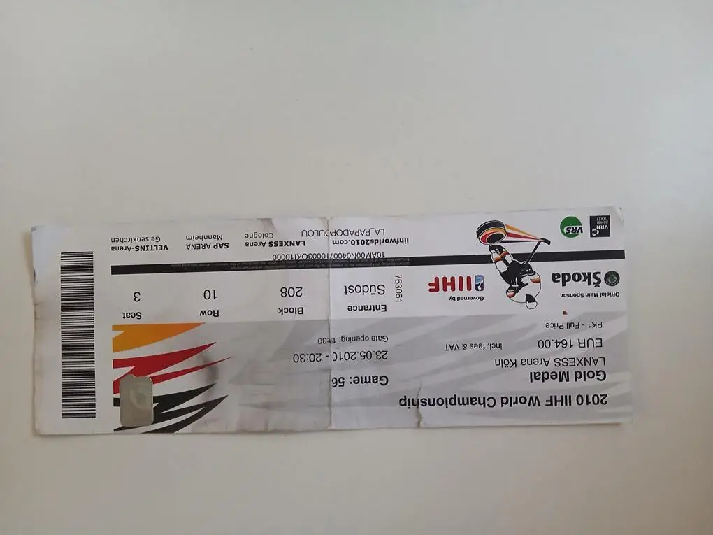 Билет Россия – Чехия 23.05.2010 ЧМ-2010финал