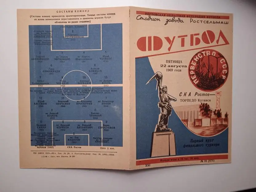 СКА Ростов - Торпедо Кутаиси 1969