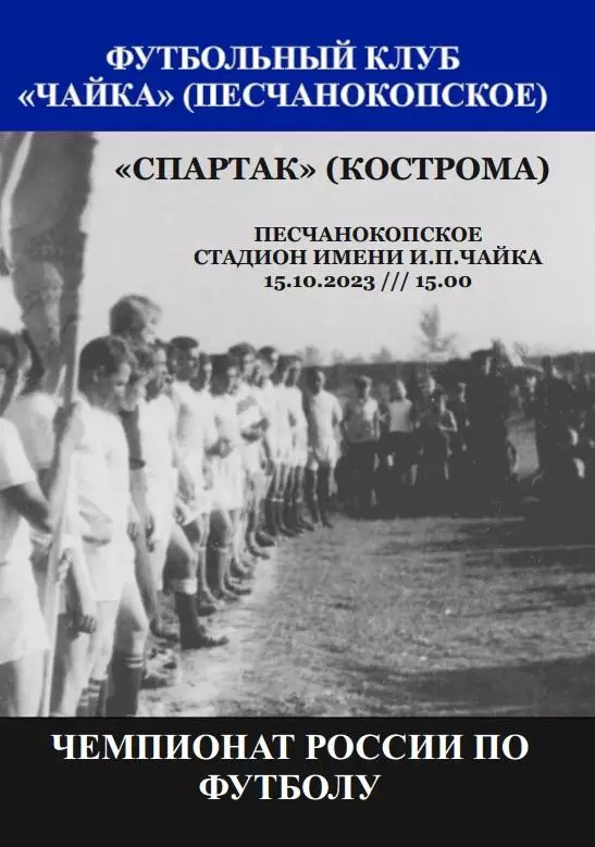 Чайка Песчанокопское - Спартак Кострома 15.10.2023 авт.