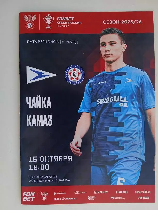 Чайка Песчанокопское - КАМАЗ Набережные Челны 15.10.2025 Кубок.
