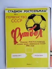 1982 Ростсельмаш Ростов в первом круге