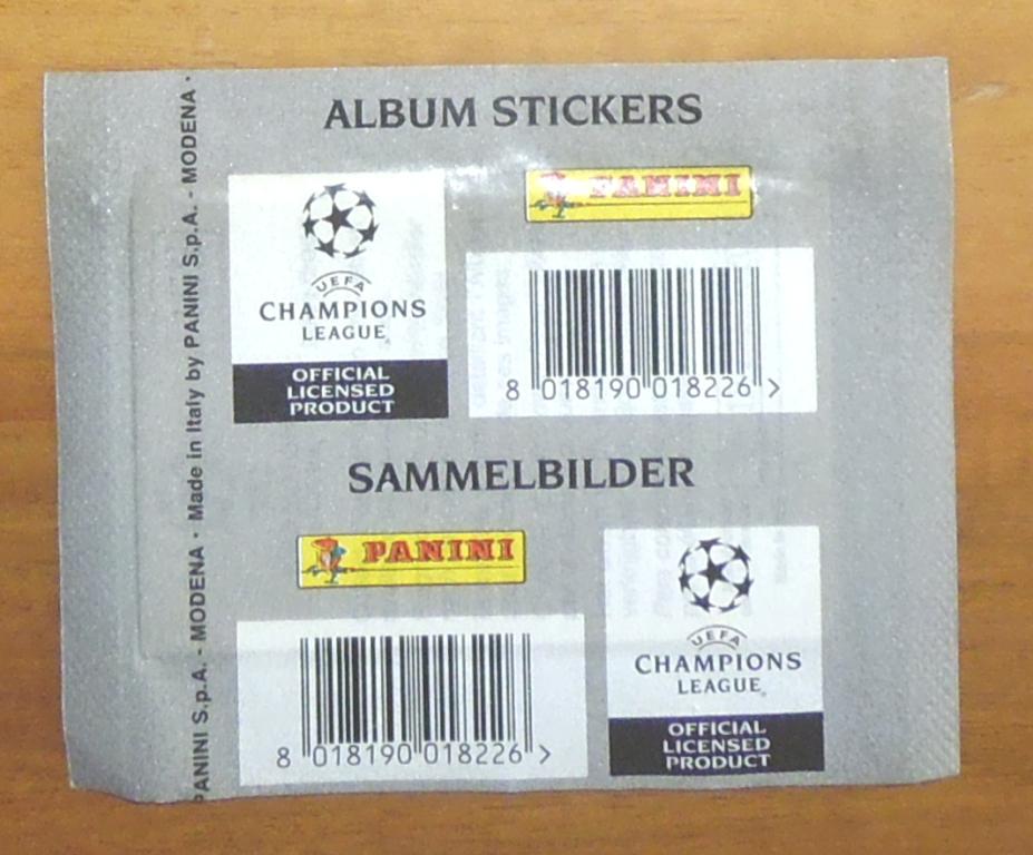 Пакетик наклеек PANINI Лига Чемпионов УЕФА 2001-2002 1