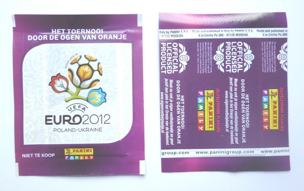 Пакетик наклеек PANINI Чемпионат Европы 2012. Special Holland Edition 1