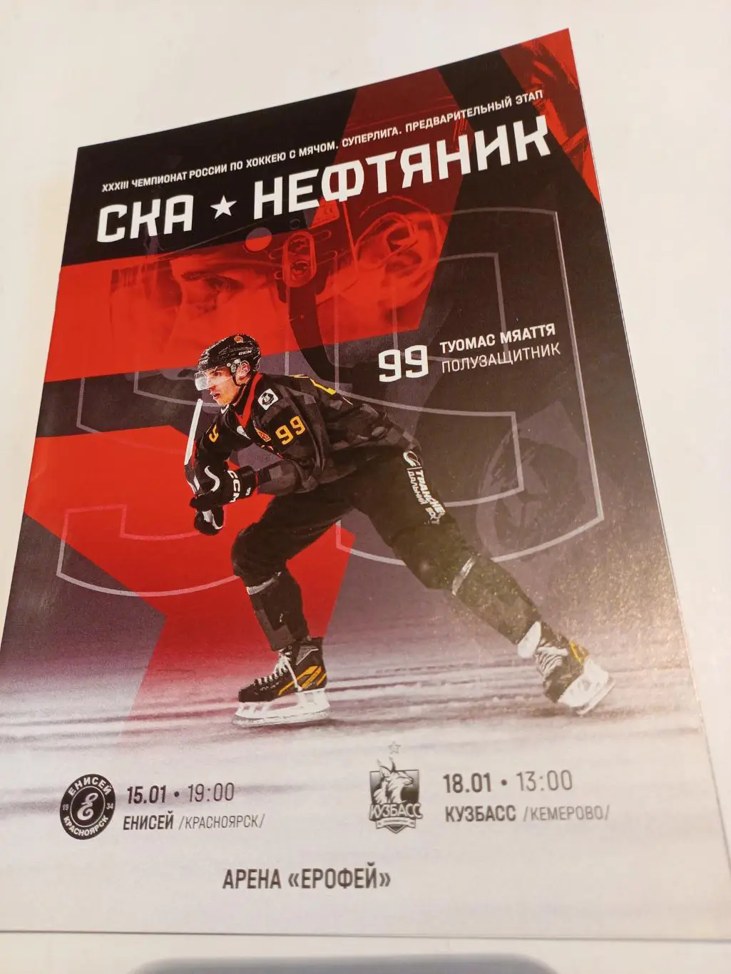 СКА-Нефтяник Хабаровск - Енисей Красноярск + Кузбасс Кемерово - 15/18.01.2025