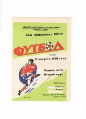 СКА Ростов-Торпедо Кутаиси 1978