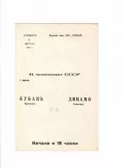Кубань Краснодар-Динамо Ленинград 1978