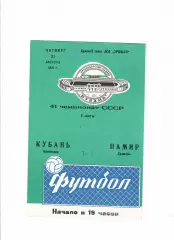 Кубань Краснодар-Памир Душанбе 1978