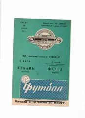 Кубань Краснодар-Факел Воронеж 1977