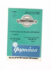 Кубань Краснодар-Факел Воронеж 1977 Кубок РСФСР