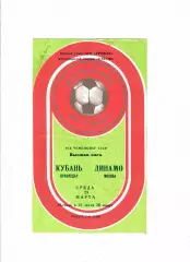 Кубань Краснодар-Динамо Москва 1981