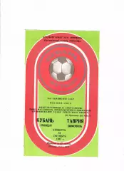 Кубань Краснодар-Таврия Симферополь 1981
