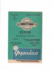 Кубань Краснодар-Нистру Кишинев 1976