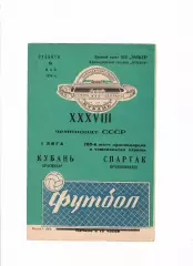 Кубань Краснодар-Спартак Орджоникидзе 1976