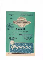 Кубань Краснодар-Кайрат Алма-Ата 1976