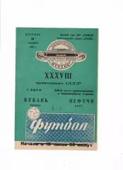 Кубань Краснодар-Нефтчи Баку 1976