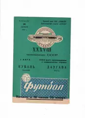Кубань Краснодар-Даугава Рига 1976