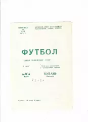 Кубань Краснодар-Алга Фрунзе 1975