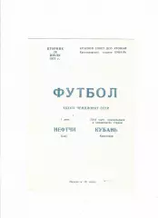 Кубань Краснодар-Нефтчи Баку 1975