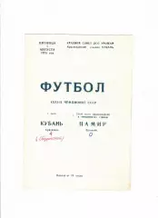 Кубань Краснодар-Памир Душанбе 1975