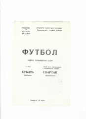 Кубань Краснодар-Спартак Орджоникидзе 1975