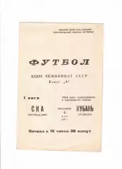 Кубань Краснодар-СКА Ростов-на-Дону 1974