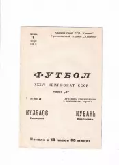 Кубань Краснодар-Кузбасс Кемерово 1974